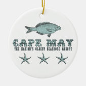 Personalisiert Cape May New Jersey Seashore Resort Keramik Ornament (Vorne)