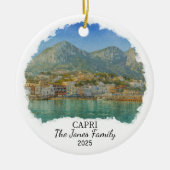 Personalisiert Capri-Ornament, Italien Keramik Ornament (Vorne)