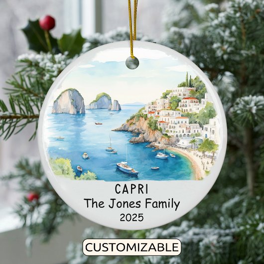 Personalisiert Capri-Ornament, Italien Keramik Ornament