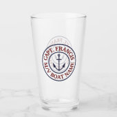 Personalisiert Captain Anchor Tumble Glass Glas (Vorderseite)