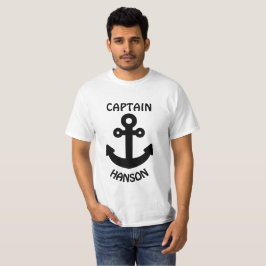 Personalisiert Captain Black Anchor T-Shirt