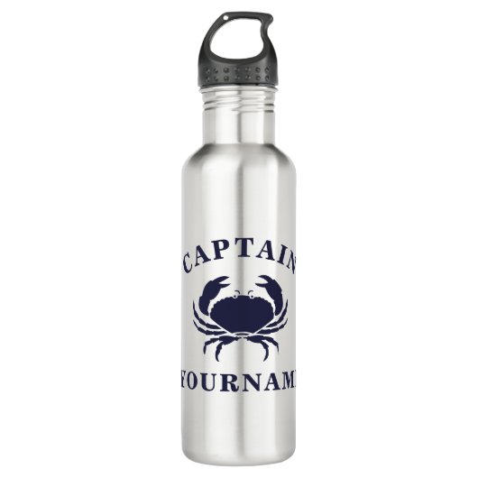 Personalisiert Captain Crab Flasche aus Edelstahl Edelstahlflasche (Vorderseite)