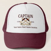 Personalisiert Captain First Mate Crew oder Skippe Truckerkappe (Vorderseite)