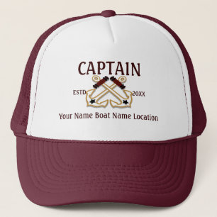 Personalisiert Captain First Mate Crew oder Skippe Truckerkappe