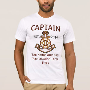 Personalisiert Captain First Mate Skipper Gear T-Shirt