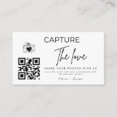 Personalisiert Capture the Liebe Wedding Qr Code Begleitkarte (Vorderseite)