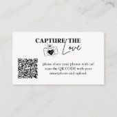 Personalisiert Capture the Liebe Wedding Qr Code Begleitkarte (Vorderseite)
