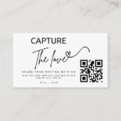 Personalisiert Capture the Liebe Wedding Qr Code Begleitkarte (Vorderseite)