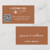 Personalisiert Capture the Liebe Wedding Qr Code Begleitkarte (Vorne/Hinten)