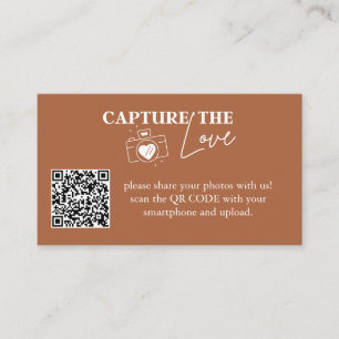 Personalisiert Capture the Liebe Wedding Qr Code Begleitkarte