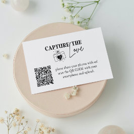Personalisiert Capture the Liebe Wedding Qr Code Begleitkarte