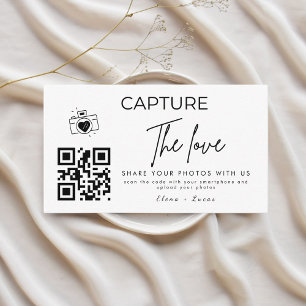 Personalisiert Capture the Liebe Wedding Qr Code Begleitkarte