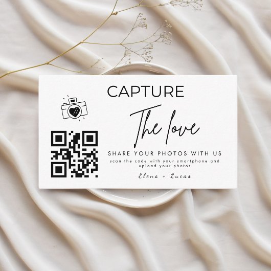 Personalisiert Capture the Liebe Wedding Qr Code Begleitkarte