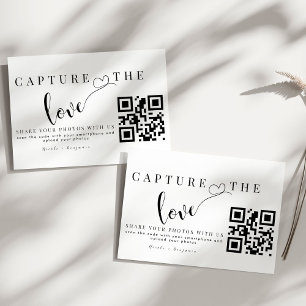 Personalisiert Capture the Liebe Wedding Qr Code Begleitkarte