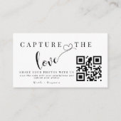 Personalisiert Capture the Liebe Wedding Qr Code Begleitkarte (Vorderseite)
