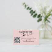 Personalisiert Capture the Liebe Wedding QR Code E Begleitkarte (Stehend Vorderseite)