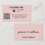 Personalisiert Capture the Liebe Wedding QR Code E Begleitkarte (Vorne/Hinten)