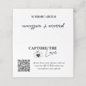 Personalisiert Capture the Liebe Wedding Qr Code Treuekarte (Außenseite Aufgefaltet)