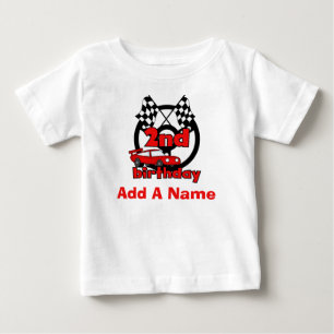 Personalisiert Car Racing 2. Geburtstag T - Shirt