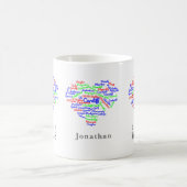 Personalisiert Cardiff Wales Word Cloud Typografie Kaffeetasse (Mittel)