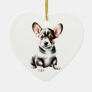 Personalisiert Cardigan Welsh Corgi Puppy Keramik Ornament