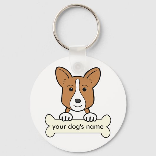 Personalisiert Cardigan Welsh Corgi Schlüsselanhänger (Vorderseite)