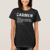 Personalisiert Carmen Mama Noun Firstname Mothersd T-Shirt (Vorderseite)