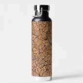 Personalisiert Carved Wood Floral Mandala Trinkflasche (Rechts)