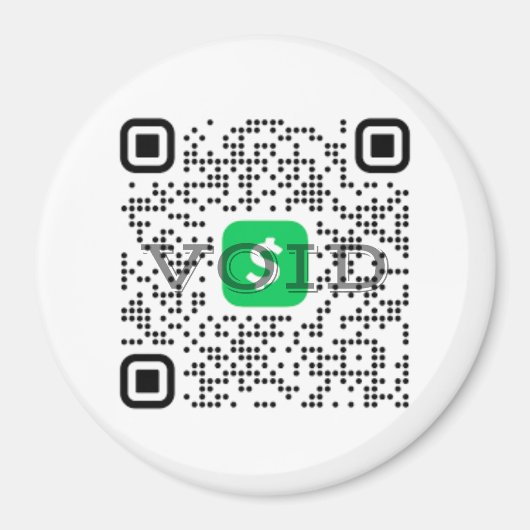 Personalisiert Cash App QR Code Magnet (Vorne)