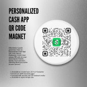 Personalisiert Cash App QR Code Magnet