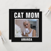 Personalisiert Cat Mama Custom Foto Karte (Vorderseite/Rückseite Beispiel)