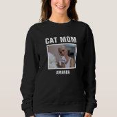 Personalisiert Cat Mama Custom Foto Sweatshirt (Vorderseite)