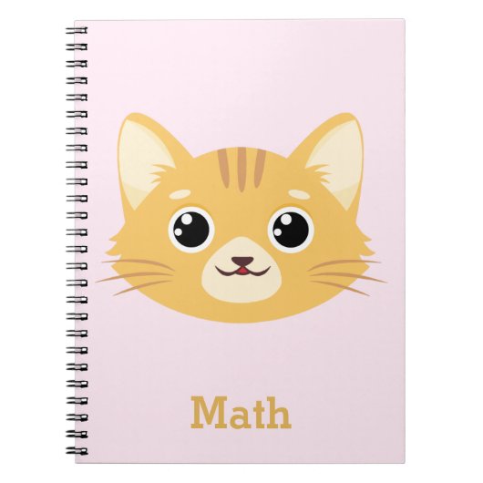 Personalisiert Cat Pattern Notebook Notizblock (Vorderseite)