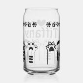 Personalisiert Cat Paw Dosenglas (Rechts)