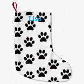 Personalisiert Cat Paw Prints Weihnachts-Strumpf Kleiner Weihnachtsstrumpf (Vorderseite)