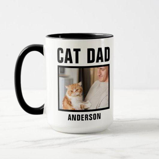 Personalisiert Cat Vater Custom Foto Tasse (Links)
