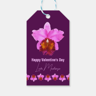 Personalisiert Cattleya Orchid Motif Geschenkanhänger