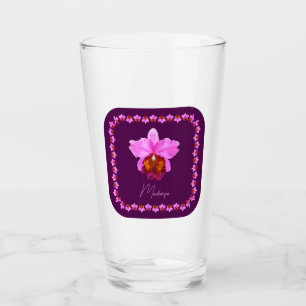 Personalisiert Cattleya Orchid Motif Glas