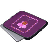 Personalisiert Cattleya Orchid Motif Laptopschutzhülle (Vorne Knopf)