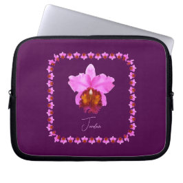 Personalisiert Cattleya Orchid Motif Laptopschutzhülle