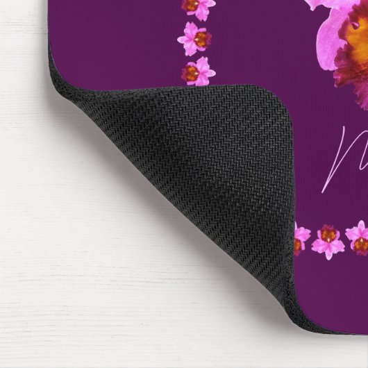 Personalisiert Cattleya Orchid Motif Mousepad (Ecke)