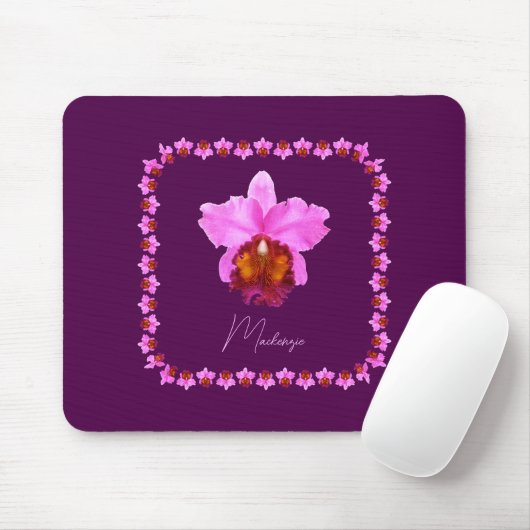 Personalisiert Cattleya Orchid Motif Mousepad (Mit Mouse)