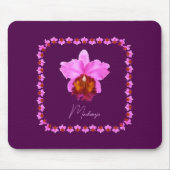 Personalisiert Cattleya Orchid Motif Mousepad (Vorne)