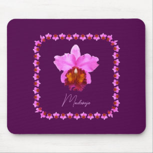 Personalisiert Cattleya Orchid Motif Mousepad