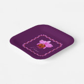 Personalisiert Cattleya Orchid Motif Pappteller (Gewinkelt)