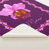 Personalisiert Cattleya Orchid Motif Sherpadecke (3/4)