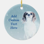 Personalisiert Cavalier King Charles Spaniel Dog Keramik Ornament (Hinten)