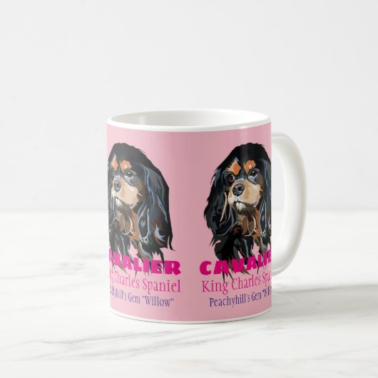 Personalisiert Cavalier King Charles Spaniel Tasse (VorderseiteRechts)