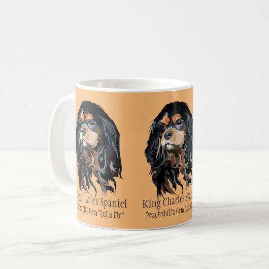 Personalisiert Cavalier King Charles Spaniel Tasse (Vorderseite Links)