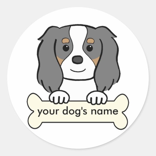 Personalisiert Cavalier Runder Aufkleber (Vorderseite)